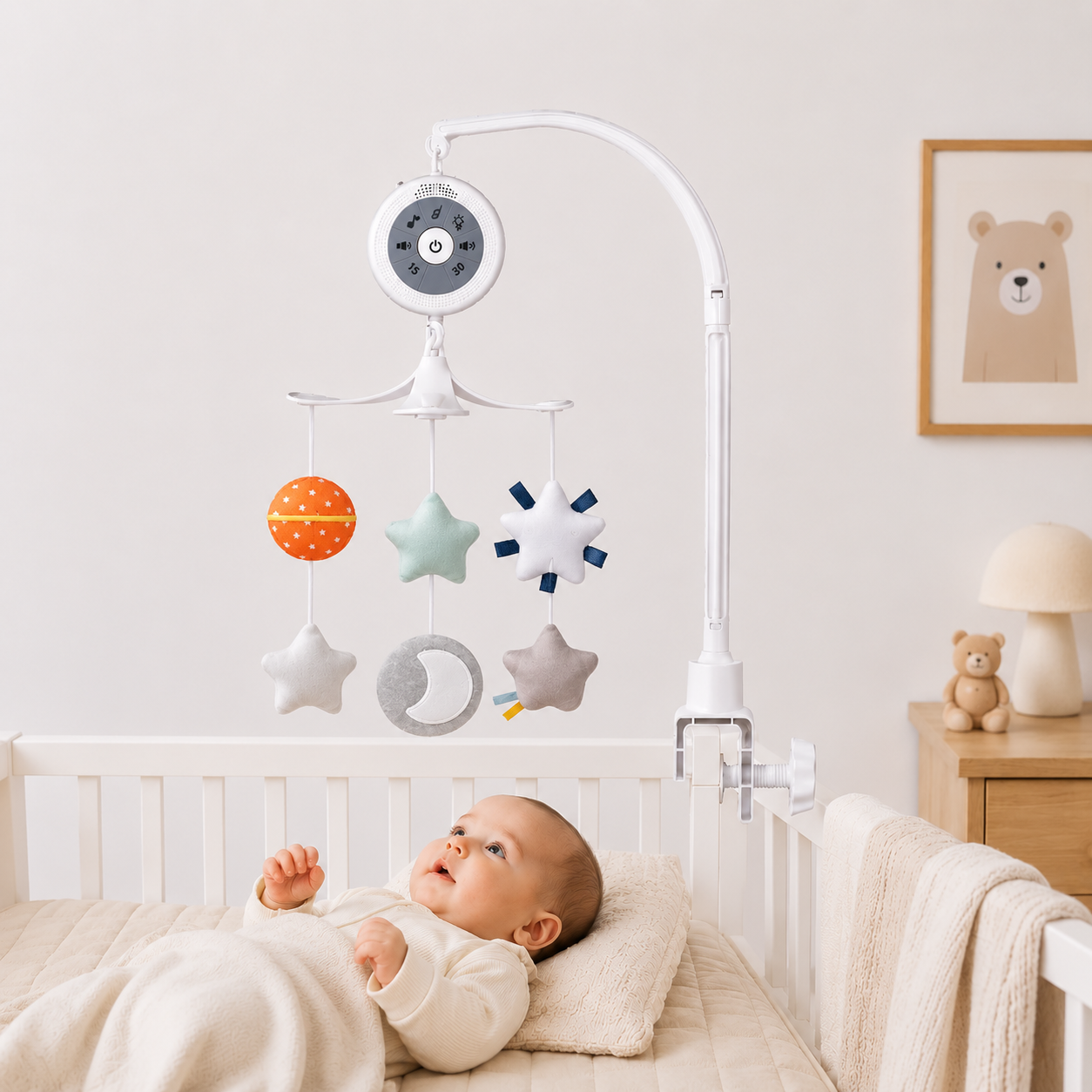CelestialGlow™ 3-in-1 Musical Crib Mobile - 图片 2