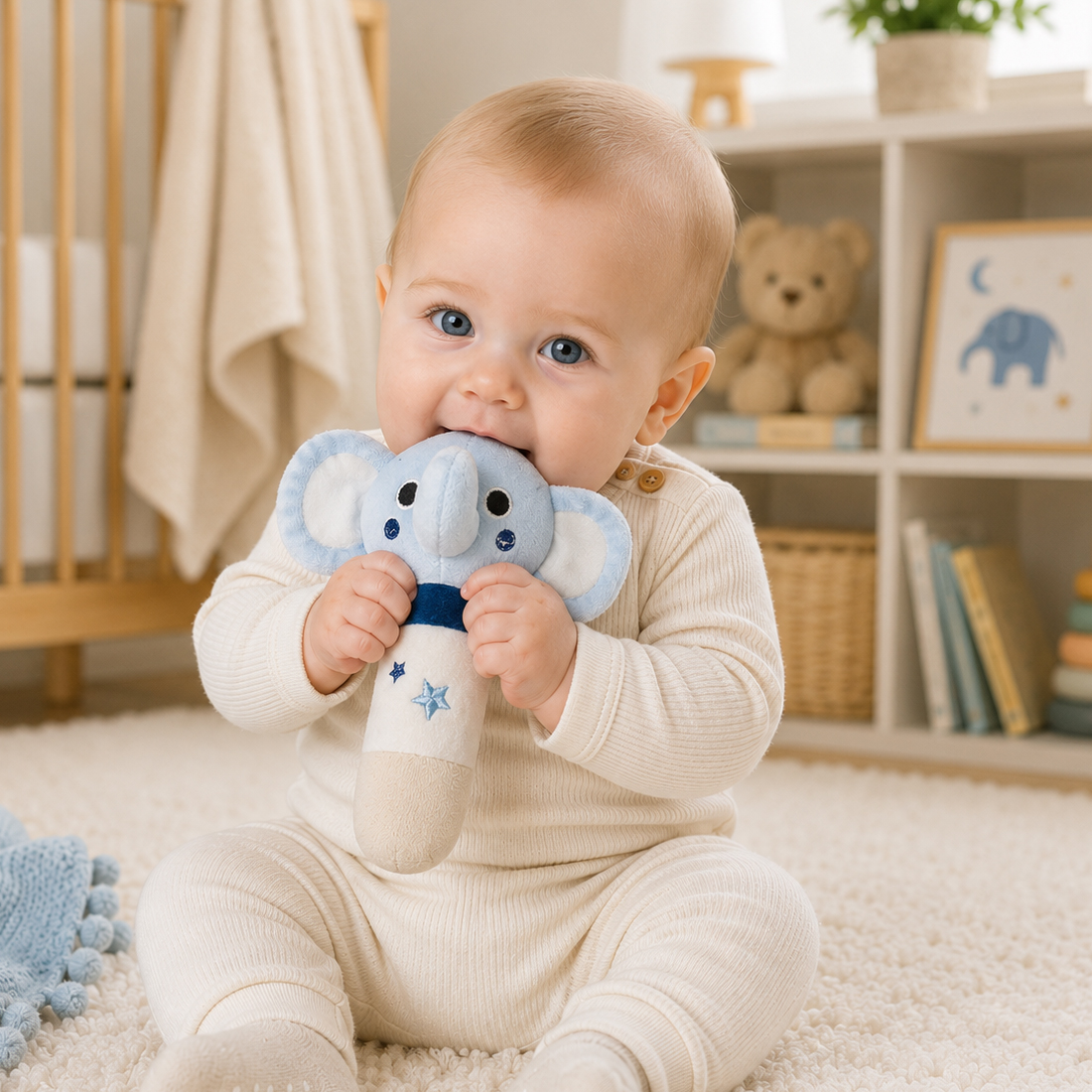 BlueMilo™ Elephant Rattle Plush - 图片 3